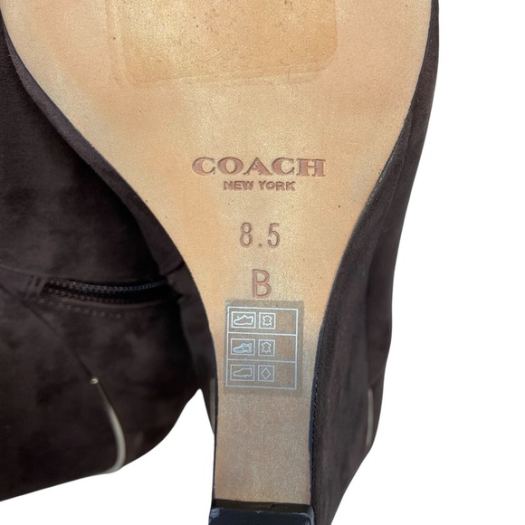 Coach Oakdale Women's Leather Pointed Ankle Booties, Chestnut 8.5 Fall Classic - Picture 6 of 13